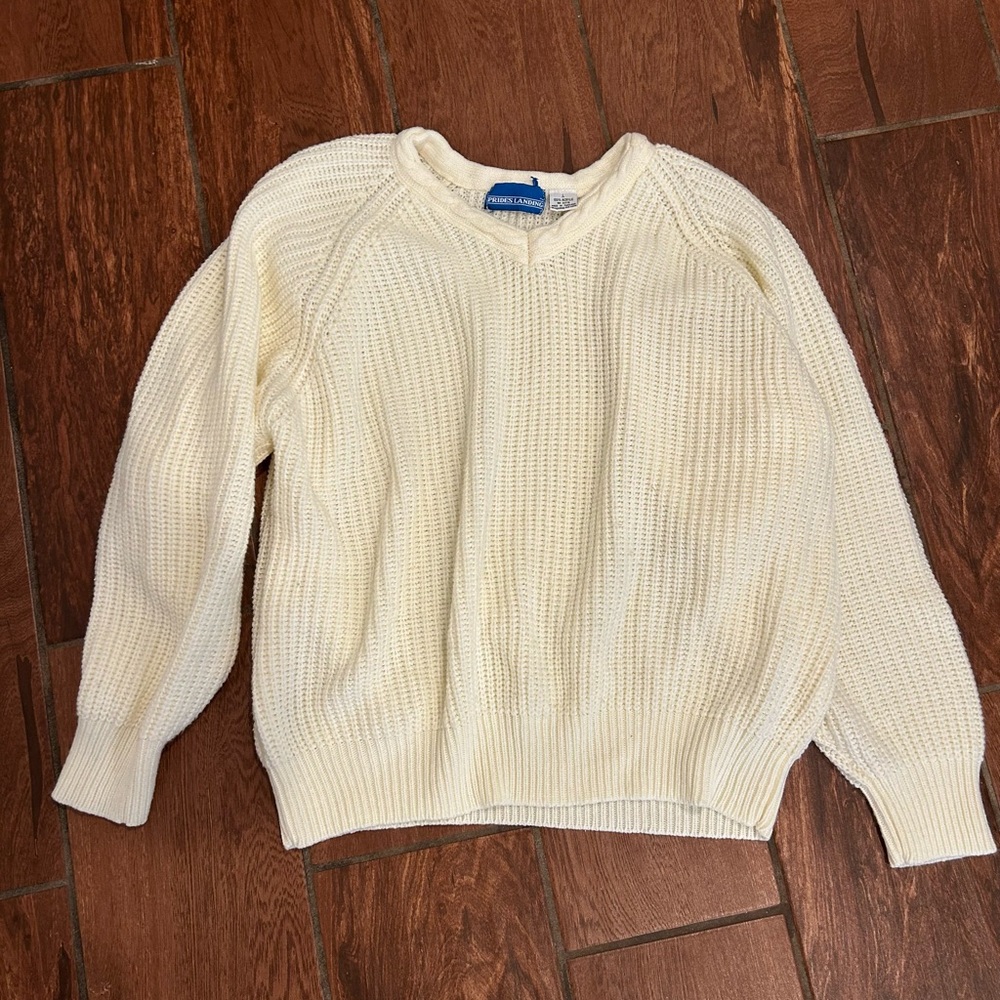Vintage Prides Landing size L off white sweater